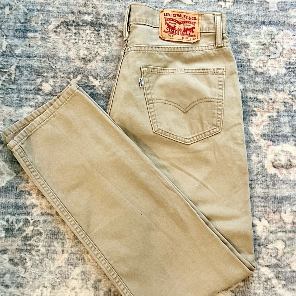 Levi's Khaki 511 Slim Fit  Khaki’ Jeans 32 x 32